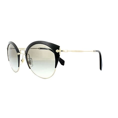 miu miu sonnenbrillen schwarz gold|Miu Miu.